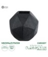 GloboStar® Artificial Garden CARNABY 20779 Επιδαπέδιο Πολυεστερικό Τσιμεντένιο Κασπώ Γλάστρα - Flower Pot Μαύρο Μ38 x Π38 x Υ38cm